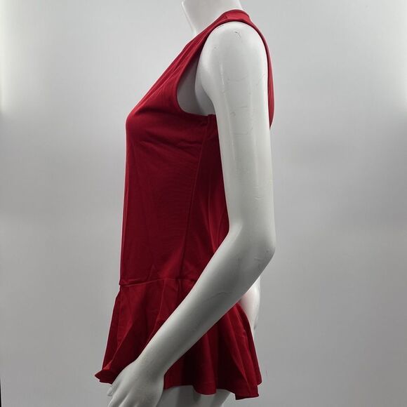 3For$20 Meaneor Wine Color Sleeveless Aysmmetrical Blouse size L - Picture 3 of 6